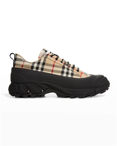 burberry vintage check cotton sneakers|burberry check cotton goat sneakers.